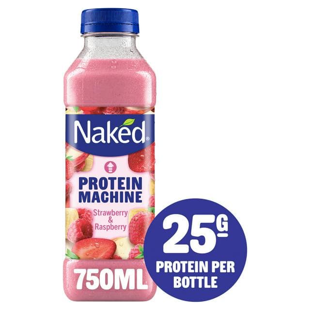 Naked 750ml Strawberry & Raspberry Protein Machine Smoothie - gallery image 1