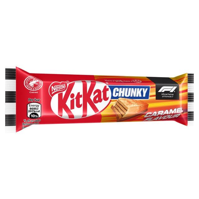 KitKat 40g F1 Chunky Caramel Flavour Milk Chocolate Bar - gallery image 2