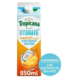Tropicana 850ml Mango with Coconut Water Hydrate + Refreshing Fruit Juice