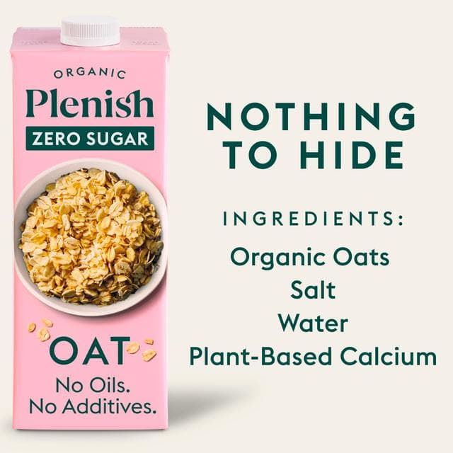 Plenish 1L Organic Chilled Dairy Free Oat Zero Sugar Drink - gallery image 3