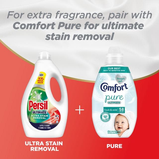 Persil Ultimate 58 Washes Ultra Stain Removal Biological Liquid Detergent 1.566L - gallery image 6