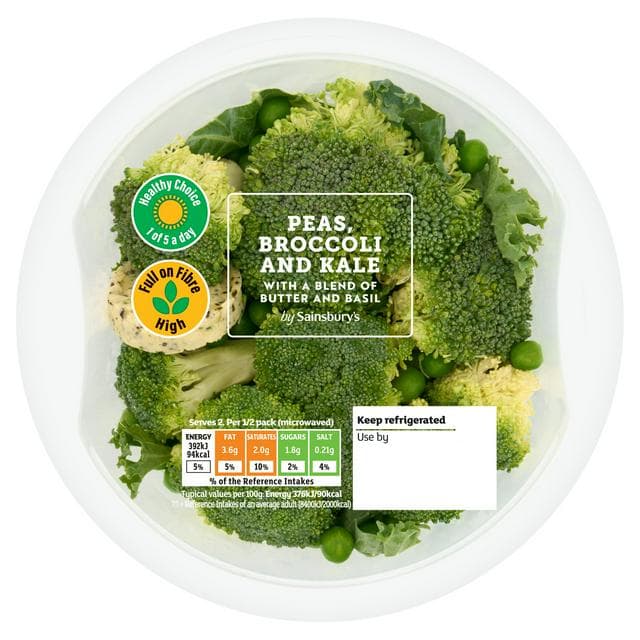 Sainsbury's 225g Broccoli, Peas & Kale - gallery image 1