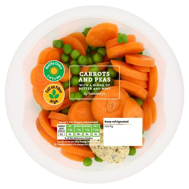 Sainsbury's 350g Carrots & Peas - gallery image 1