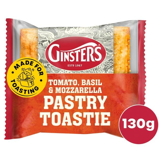 Ginsters 130g Tomato, Basil & Mozzarella Pastry Toastie - gallery image 1