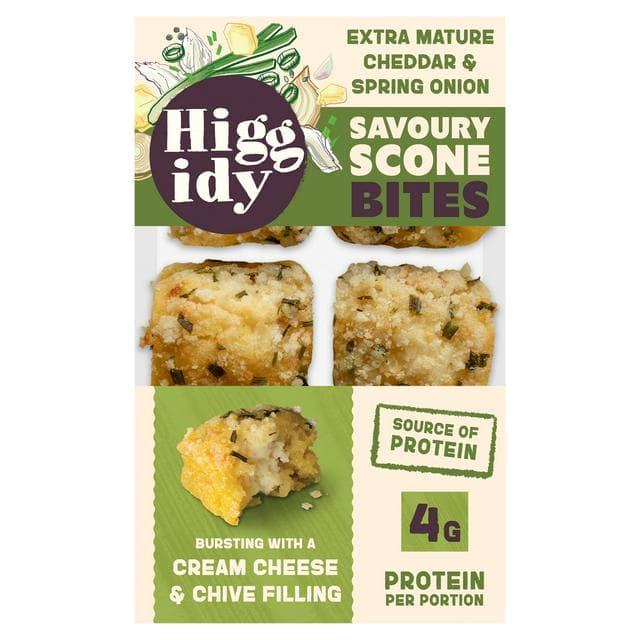 Higgidy 130g Extra Mature Cheddar & Spring Onion Savoury Scone Bites - gallery image 1