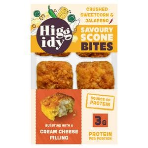 Higgidy 130g Crushed Sweetcorn & Jalapeno Savoury Scone Bites