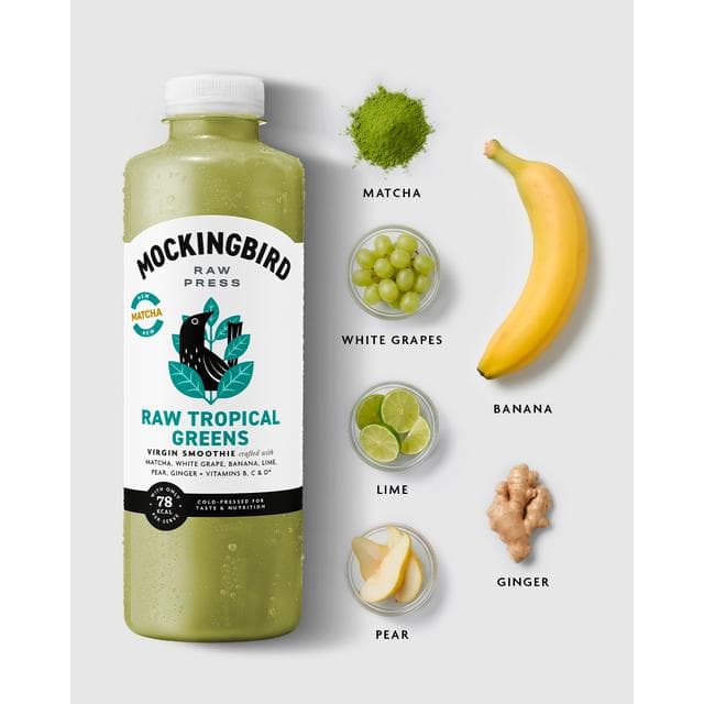 Mockingbird Raw Press 750ml Raw Tropical Greens Smoothie - gallery image 2