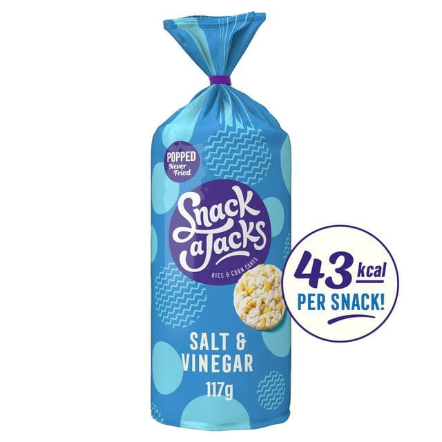 Snack a Jack 117g Salt & Vinegar Rice Cake - gallery image 1