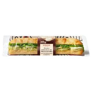 Coco di Mama Pesto Chicken & Mozzarella on Sourdough Ciabatta