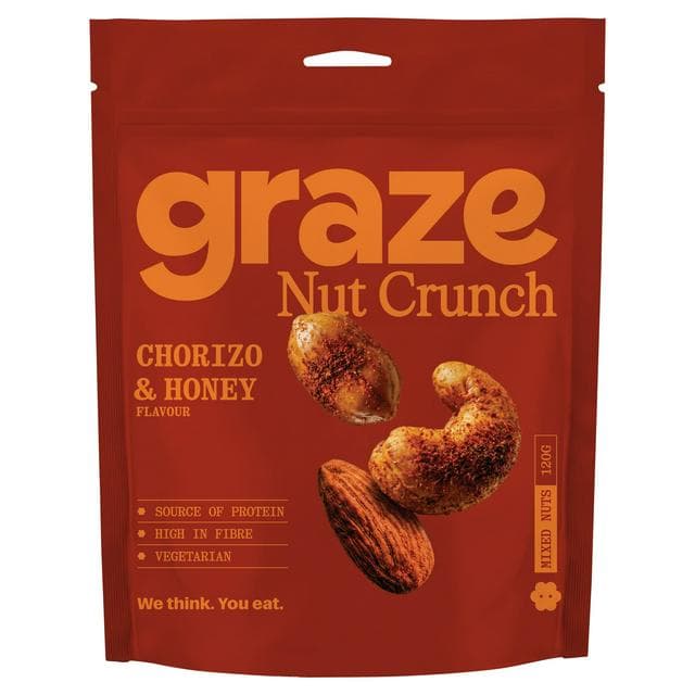Graze 120g Chorizo & Honey Flavoured Nut Medley - gallery image 1