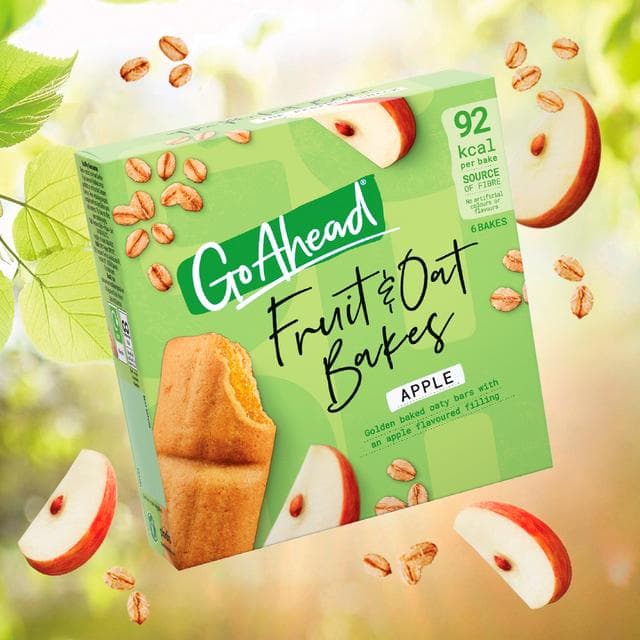 Go Ahead 6 x 25g Apple Fruit & Oat Bakes Multipack Snack Bars - gallery image 2