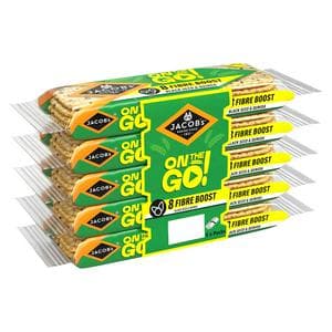 Jacob's On the Go 5 x 40g Fibre Boost Black Seed & Quinoa Crackers