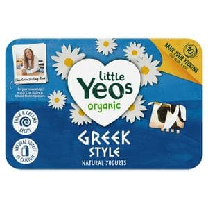 Little Yeos 6 x 45g Greek Style Organic Natural Yogurts