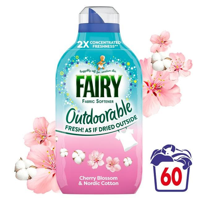 Fairy Outdoorable 60 Washes Cherry Blossom & Nordic Cotton Fabric Softener - gallery image 1
