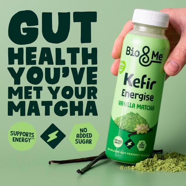 Bio&Me 280ml Vanilla Matcha Energise Kefir Yoghurt Drink - gallery image 2