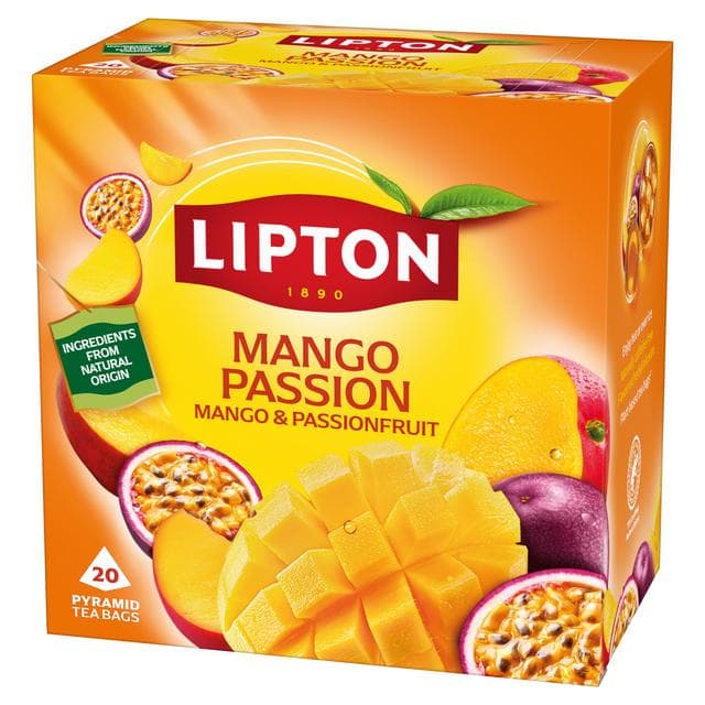 Lipton 20 x 1.8g Mango Passion Pyramid Tea Bags - gallery image 2