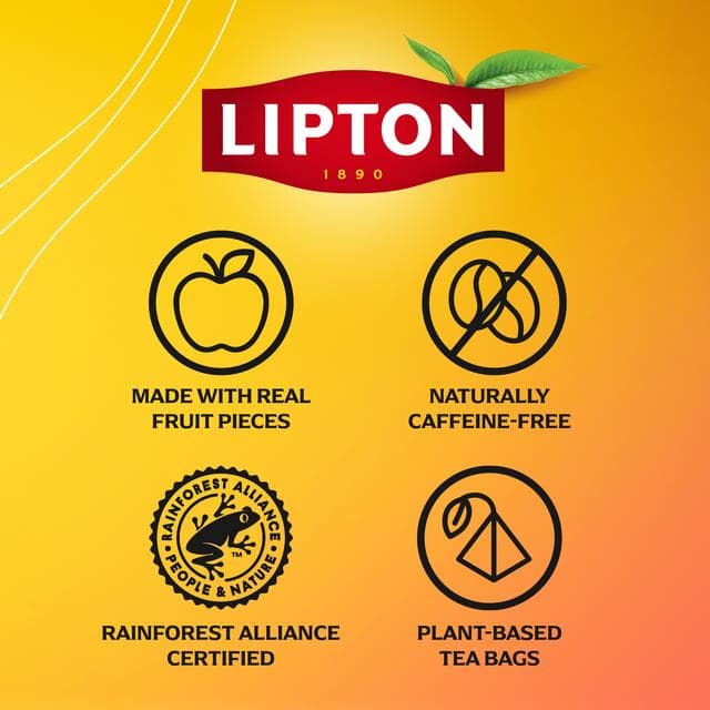Lipton Peach Paradise 20 x 2.3g Peach & White Hibiscus Pyramid Tea Bags - gallery image 4