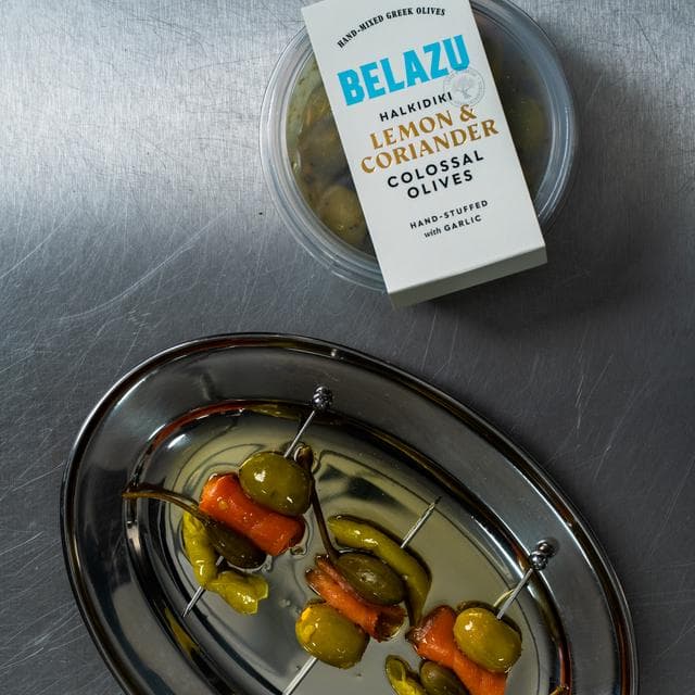 Belazu 140g Halkidiki Lemon & Coriander Colossal Olives - gallery image 2