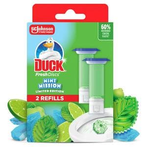 Duck Fresh Discs 2 x 36ml Mint Mission Toilet Gel Refill