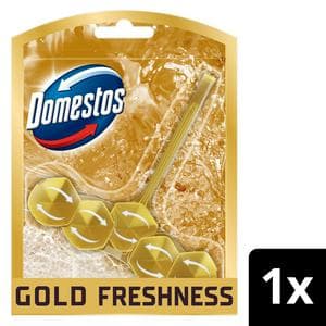 Domestos 1 x 50g Gold Freshness Limited Edition Toilet Freshener Rim Block Cleaner
