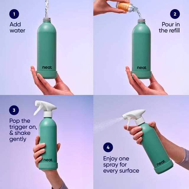 Neat 500ml Sage Refillable Cleaning Spray Bottle - gallery image 4