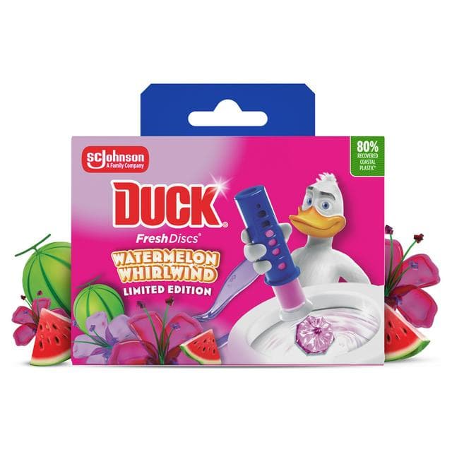Duck Fresh Discs 36ml Watermelon Whirlwind Toilet Gel Holder & Refill - gallery image 1
