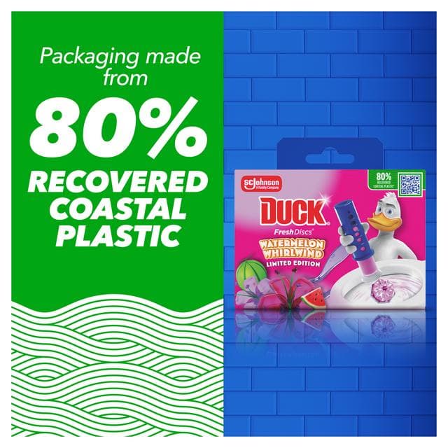 Duck Fresh Discs 36ml Watermelon Whirlwind Toilet Gel Holder & Refill - gallery image 6