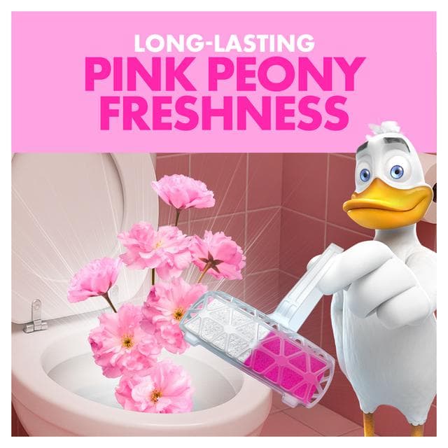 Duck Fresh Boost 2 x 16g Pink Peony Toilet Rim Block - gallery image 2