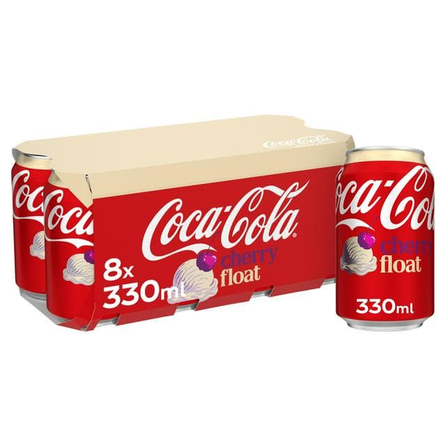 Coca-Cola 8 x 330ml Cherry Float Cans - gallery image 1