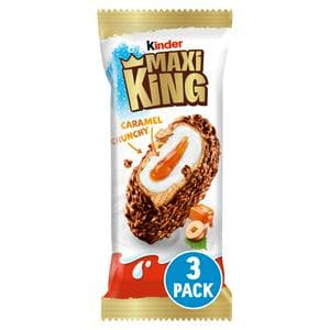 Kinder Maxi King 3 x 35g Milk Chocolate, Hazelnuts & Caramel Chilled Snack