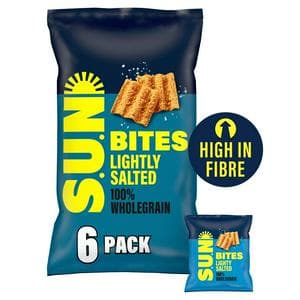 Sun Bites 6 x 25g Lightly Salted Wholegrain Snacks Multipack Crisps