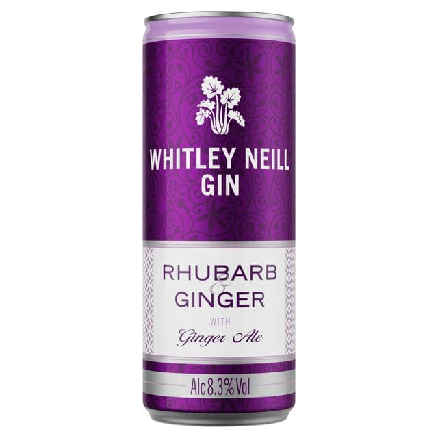 Whitley Neill 250ml Rhubarb & Ginger Ale Ready to Drink Can - gallery image 1