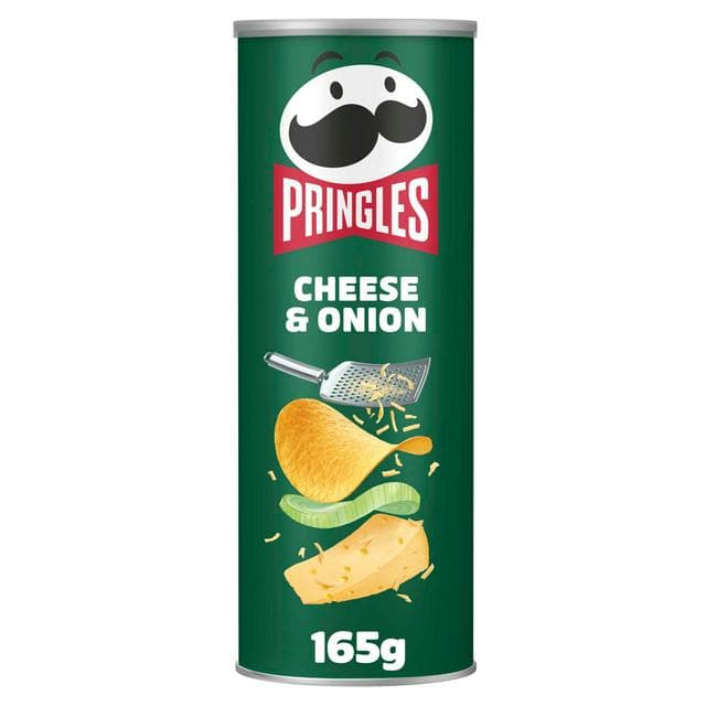 Pringles 165g Cheese & Onion Sharing Crisps - gallery image 1