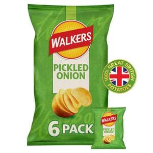 Walkers 6 x 25g Picked Onion Multipack Crisps