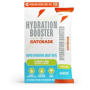 Gatorade Hydration Booster 12 x 13.5g Lemon Lime Mix Powder Sachets