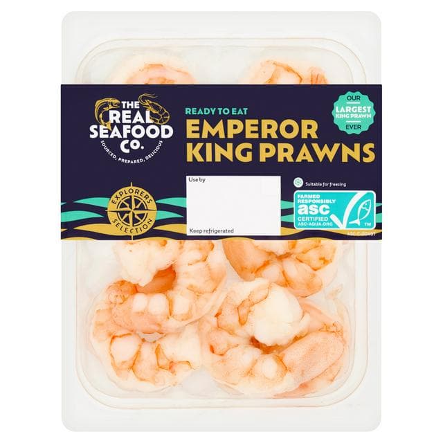 The Real Seafood Co. 150g Emperor King Prawns - gallery image 1