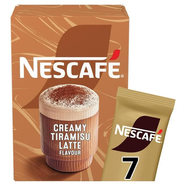 Nescafé 7 x 19.5g Latte Flavour Creamy Tiramisu Coffee Sachets, Dessert Edition - gallery image 1
