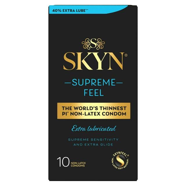 Skyn 10 x Supreme Feel Extra Lubricated Non Latex Condoms - gallery image 1