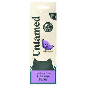 Untamed 7 x 15g Chicken Puree Lickable Cat Treats