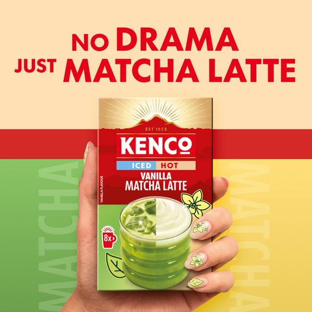 Kenco 8 x Vanilla Iced Hot Matcha Latte Sachets - gallery image 3