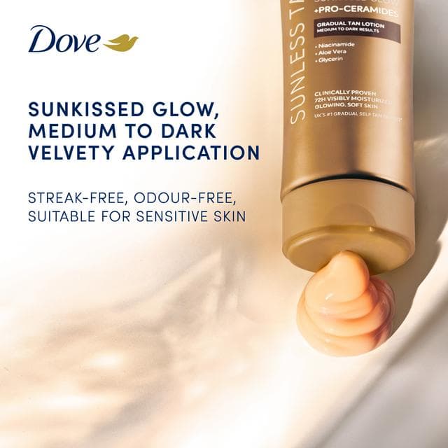 Dove Summer Revived 200ml Sunkissed Glow Medium to Dark Gradual Tan Lotion - gallery image 6