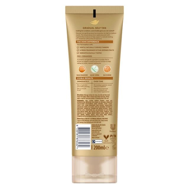 Dove Summer Revived 200ml Sunkissed Glow Light to Medium Gradual Tan Lotion - gallery image 2