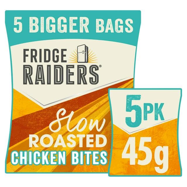 Fridge Raiders 5 x 45g Bigger Bags Slow Roasted Chicken Snack Bites - gallery image 1