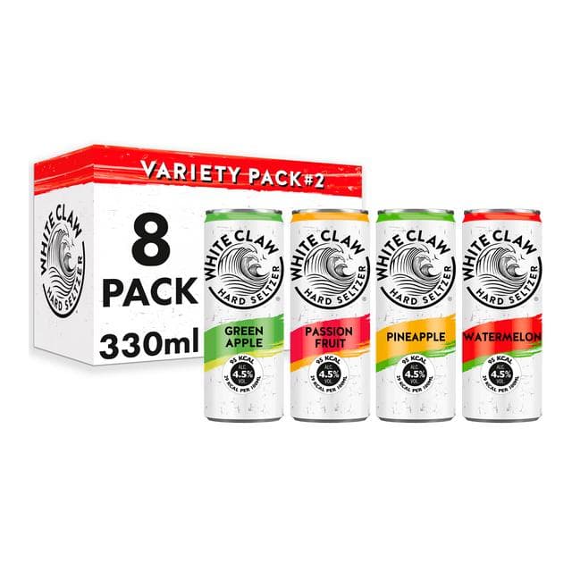 White Claw 8 x 330ml Hard Seltzer Variety Pack Cans - gallery image 2