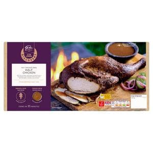 Sainsbury's Discovery 785g Slow Cooked Hot Smoked BBQ Half Chicken, Taste the Difference