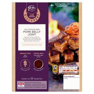 Sainsbury's Discovery 450g Slow Cooked Hot Smoked BBQ Pork Belly Joint, Taste the Difference