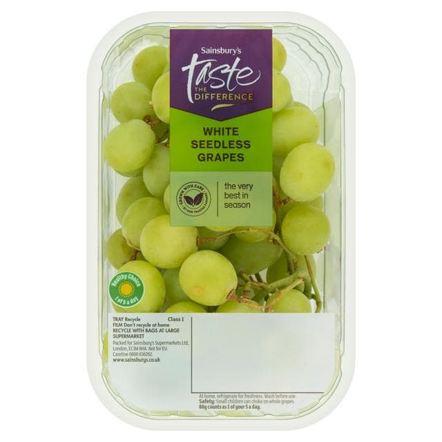 Sainsbury's White Seedless Grapes, Taste the Difference 500g - gallery image 1