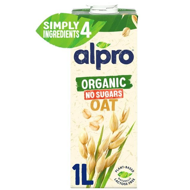 Alpro 1L Organic Oat No Sugars Long Life Dairy Free Drink - gallery image 1