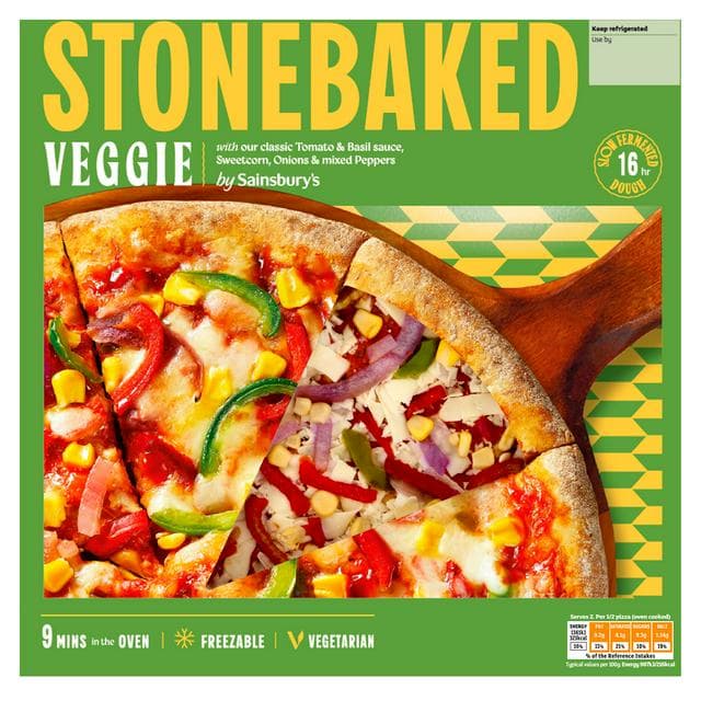 Sainsbury's Stonebaked 315g Vegetable Pizza - gallery image 1