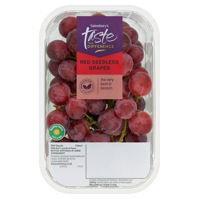 Sainsbury's Red Seedless Grapes, Taste the Difference 500g - gallery image 1